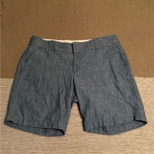 J. Crew Chambray Bermuda Shorts in Blue